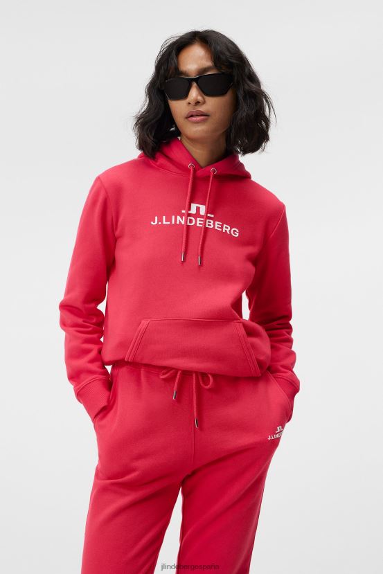 sudadera con capucha alfa Rosa roja mujer J.Lindeberg ropa 64N4HL1791