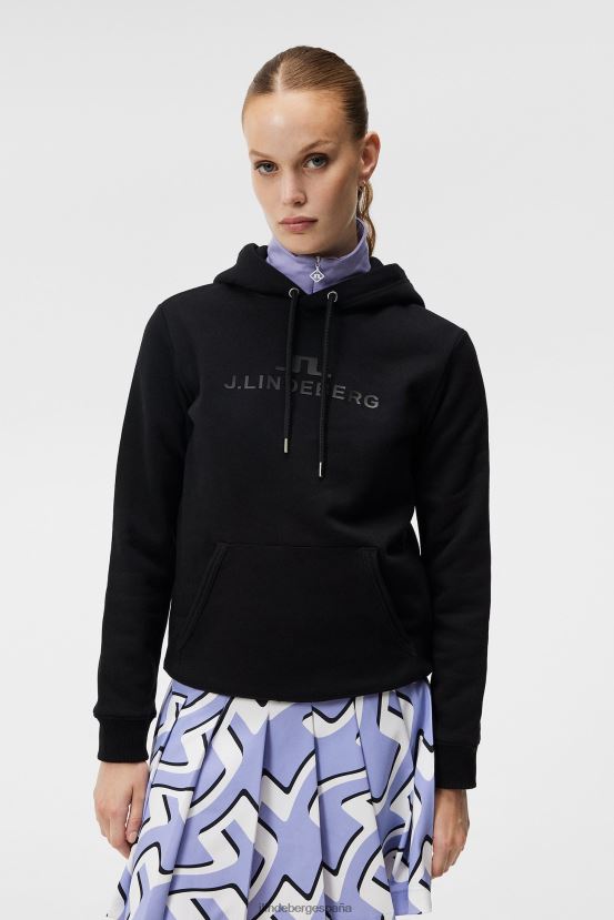 sudadera con capucha alfa negro mujer J.Lindeberg ropa 64N4HL1794